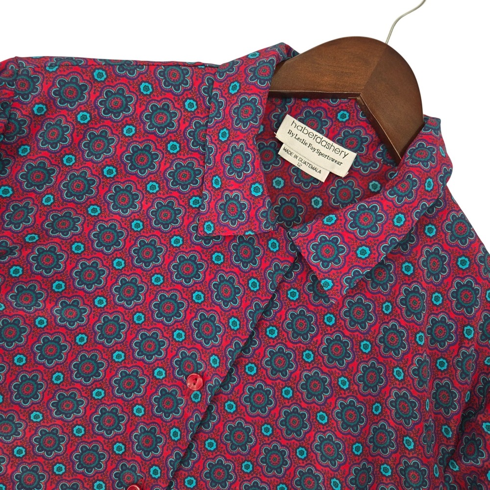 Haberdashery NWT Womens Size 12 Vintage Button Down Shirt Floral Medallion